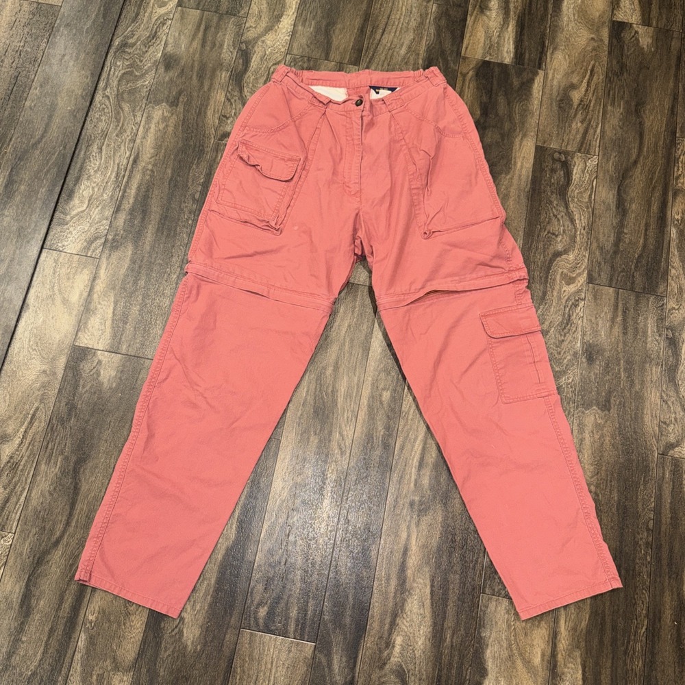 Woolrich Women's Jasper Red‎ Cargo Pants/Shorts 100% Cotton Zip Pockets Size 10